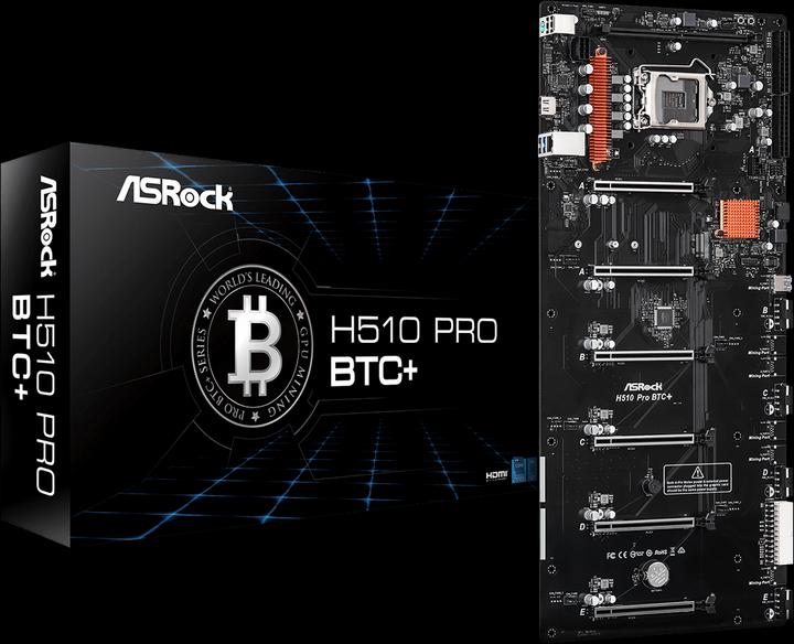AsRock H510 Pro BTC+ (LGA 1200, Intel H510, Spécial)