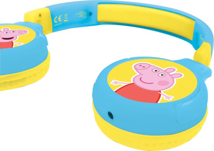 Actual product image Lexibook Peppa Wuz headphones for children, 2 in 1 Bluetooth and cable connection, foldable, volume limiter