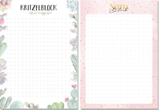 paper&you Block A6 Notizen,sort.8246-8 (A6, Kein Einband)