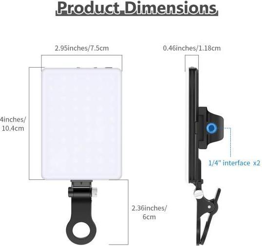 Actual product image Neewer Selfie lamp NL-60AI Bi Colour LED
