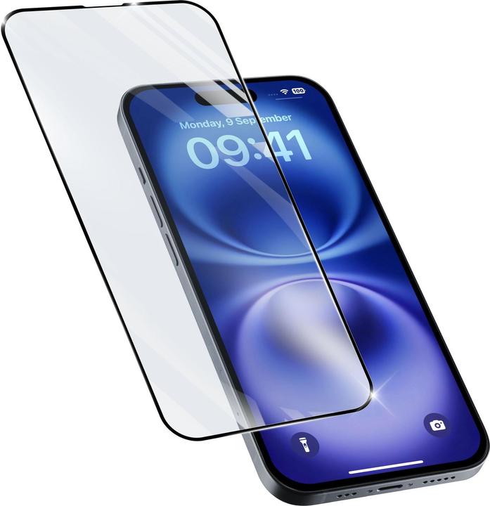 Immagine prodotto Cellularline Impact Glass Capsule - iPhone 16 Plus Vetro temperato resistente da bordo a bordo (1 Pezzo/i, Apple iPhone 16 Plus)