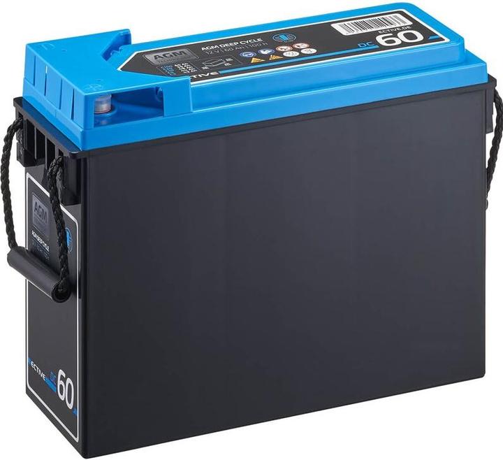 Produktbild Ective AGM Batterie 60Ah 12V Deep Cycle Slim Front Terminal Versorgungs Akku Versorgungsbatterie (12 V, 60 Ah)