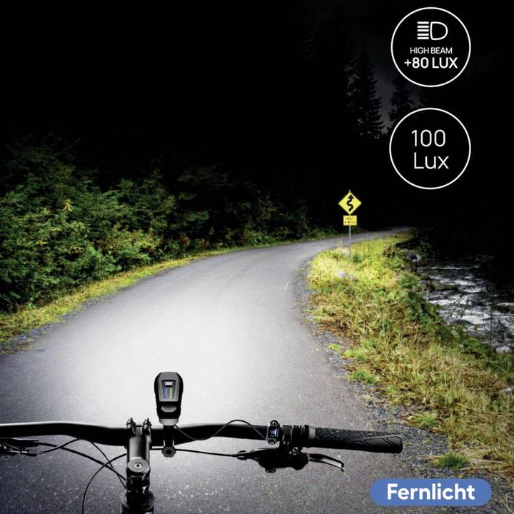 Produktbild Fischer Fahrrad-Scheinwerfer LED batteriebetrieben Schwarz