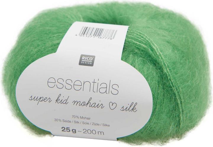 Produktbild Rico Essentials Super Kid Mohair Loves Silk, grün, 25 g, 200 m, 70 % WM, 30 % SE (200 m)