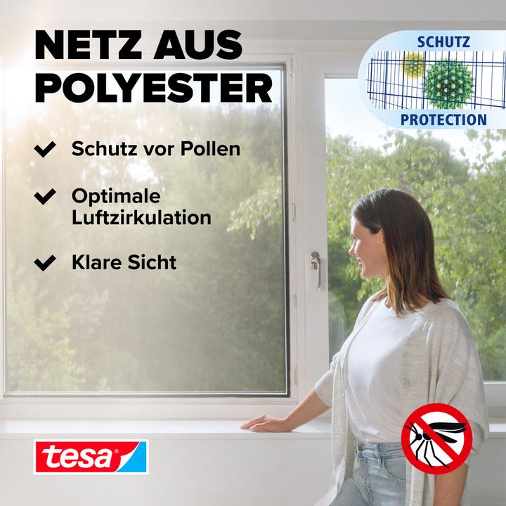 Immagine prodotto tesa Griglia anti-polline, per chi soffre di allergie, richiudibile con nastro velcro autoadesivo (130 x 150 cm)