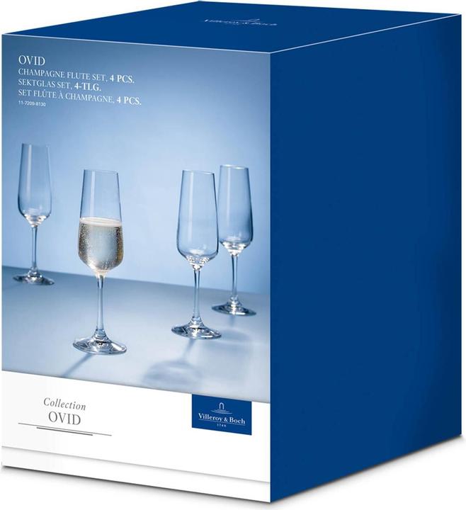 Produktbild Villeroy & Boch Sektglas Set 4tlg Ovid (25 cl, 4 Gläser, Sektgläser)
