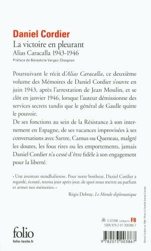 Immagine prodotto La victoire en pleurant : alias Caracalla 1943-1946 (Francese, Cordier Daniel, 2023)