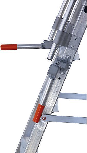 Image du produit Facal Escabeau mobile pour rayonnages, avec 2 mains courantes et roulettes, 12 (Échelle pour rayonnage)