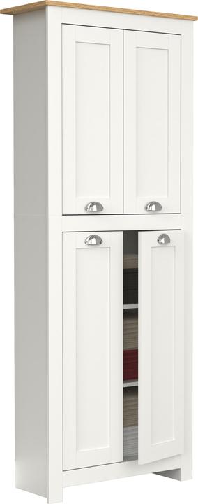 VCM Holz Badmöbel Diele Bad Schrank Balusa