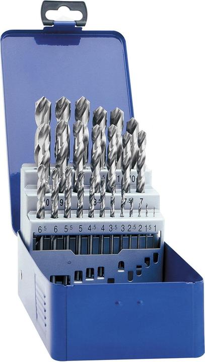 Exact HSS Metall-Spiralbohrer-Set 25 (1 mm, 1.5 mm, 2 mm, 2.5 mm, 3 mm, 3.5 mm, 4 mm, 4.5 mm, 5 mm, 5.5 mm, 6 mm, 6.5 mm, 7 mm, 7.5 mm, 8 mm, 8.5 mm, 9 mm, 9.5 mm, 10 mm, 10.5 mm, 11 mm, 11.5 mm, 12 mm, 12.5 mm, 13 mm)