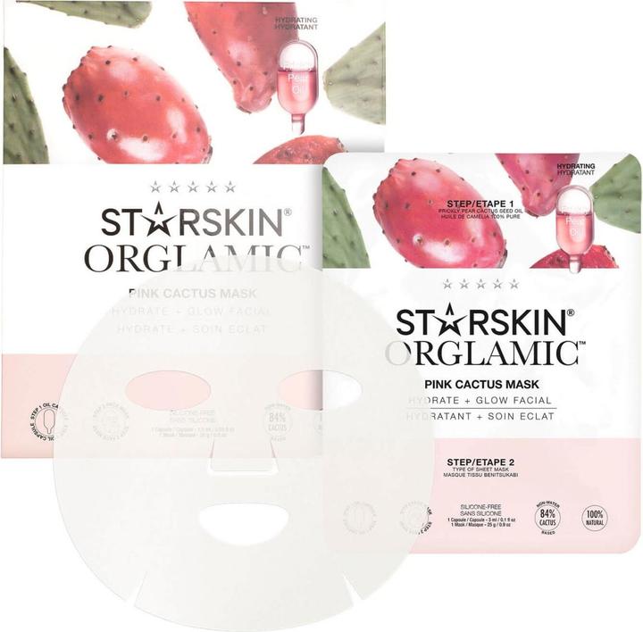 Starskin - ORGLAMIC Pink Cactus Hydrating & Glow Face Mask (1 ml)