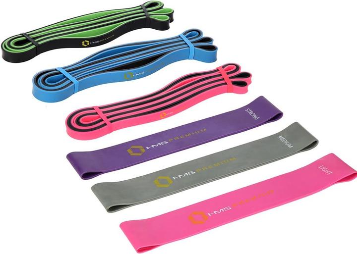 Actual product image HMS Exercise rubber set GU04/06 Professional set