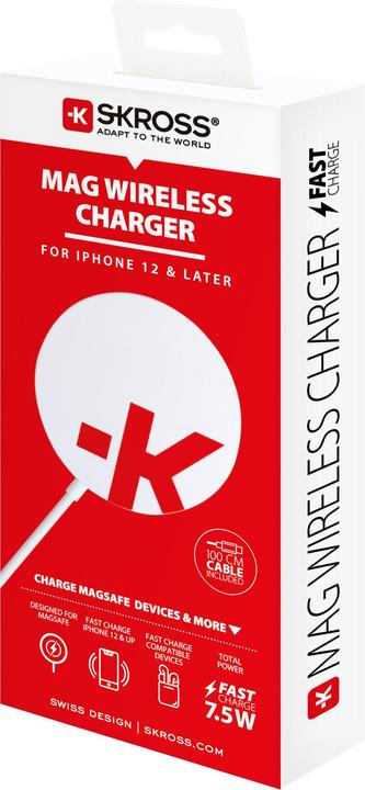 Image du produit Skross Chargeur sans fil Magsafe, blanc, norme de charge par induction (10 W)