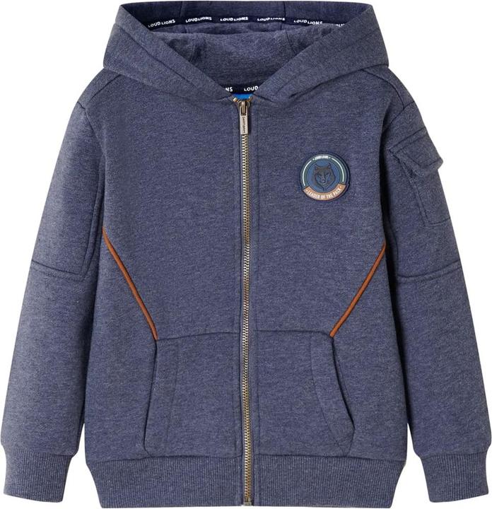 Produktbild VidaXL Kinder-Kapuzenpullover mit Reissverschluss Dunkelblau (140)