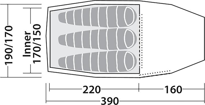 Produktbild Robens Sage 3 Pro (Tunnelzelt, 3.20 kg, 3 Personen)