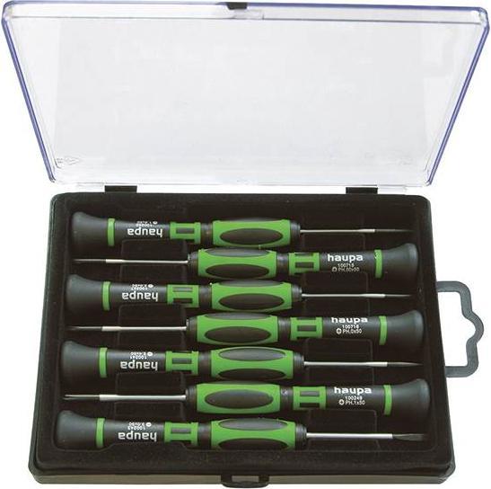 Produktbild Haupa Schraubendreherset 7tlg 2PH 4Schlitz Box 104000