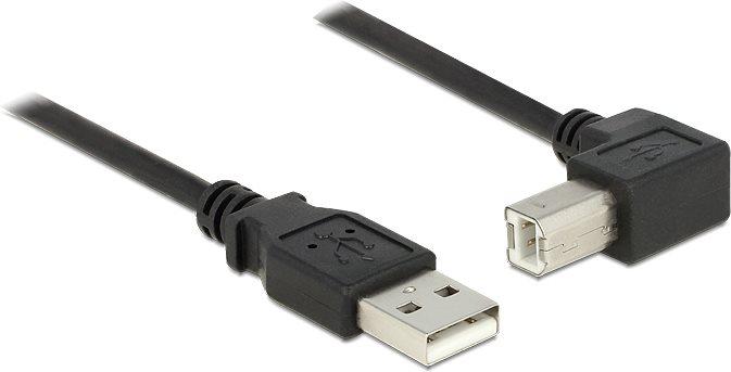 Delock Câble USB2.0 A-B : 50cm, noir (0.50 m, USB 2.0)