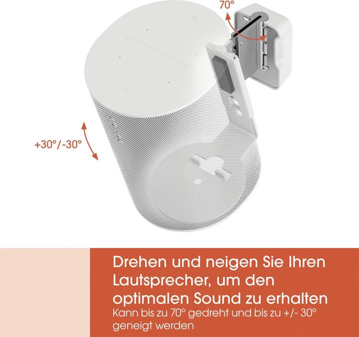 Image du produit Vogels SWM 4111 Support mural Sonos Era 100 (1 pièce, Installation murale, Inclinable, Rotatif)