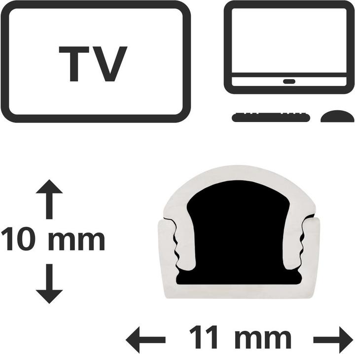 Immagine prodotto Hama Canalina per cavi in PVC, semicircolare (Tubazione, 100 cm)
