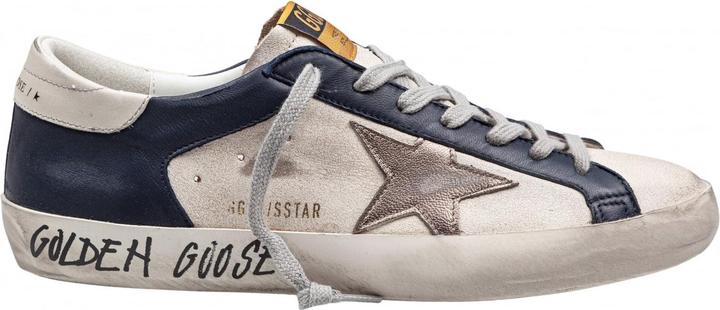 Golden Goose super star sneakers in leather and suede with laminated star