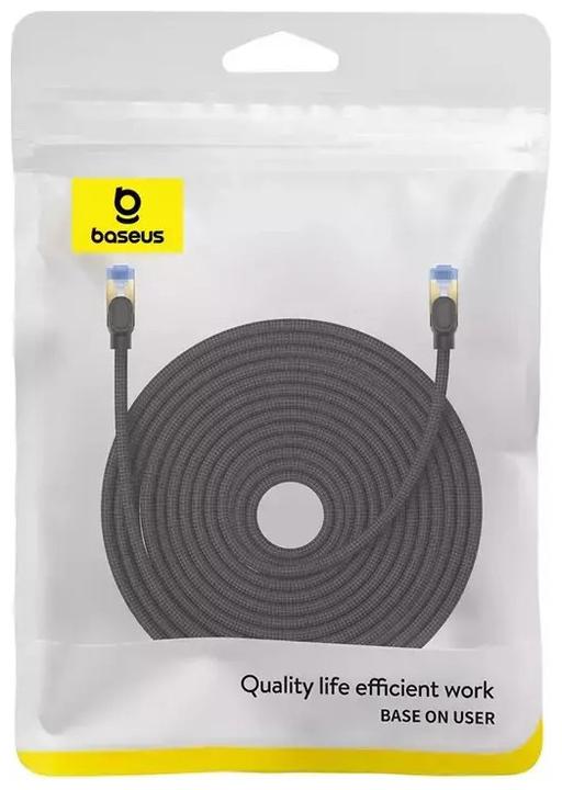 Actual product image Baseus Braided network cable cat.7 Ethernet RJ45, 10Gbps, 25m (black) (CAT7, 25 m)