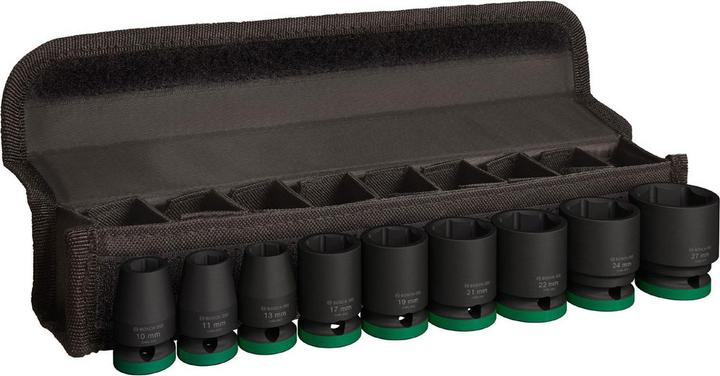 Bosch Professional Zubehör Steckschlüsseleinsatz-Set (10 mm, 11 mm, 13 mm, 17 mm, 19 mm, 21 mm, 22 mm, 24 mm, 27 mm)