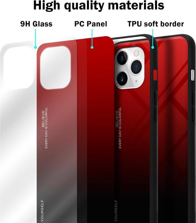 Actual product image Cadorabo TPU 2 colors glass cover (Apple iPhone 11 Pro Max)