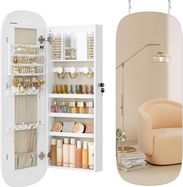 Image du produit Songmics Porte-bijoux miroir