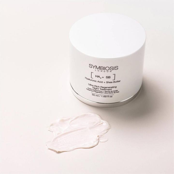 Image du produit Symbiosis Acide hyaluronique + beurre de karité) Soin de nuit régénérant ultra-riche (50 ml, Crème de nuit)