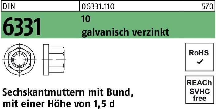 Actual product image DIN 6331 m.Bund (M12)