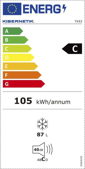 Label énergétique Kibernetik Fsp Eco (Autonome, 87 l)