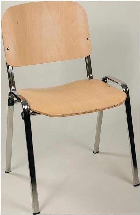 Actual product image BMV Stacking chair beech plywood tubular steel