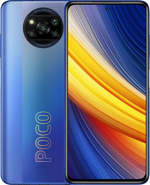 Actual product image Xiaomi Poco X3 Pro (256 GB, Frost Blue, 6.67", Hybrid Dual SIM, 48 Mpx, 4G)