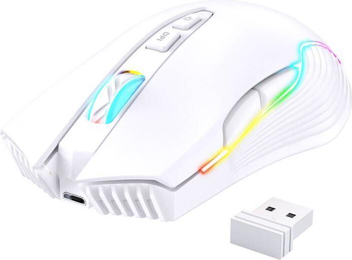 Produktbild Onikuma Mysz bezprzewodowa CW905 RGB biała (Kabellos)