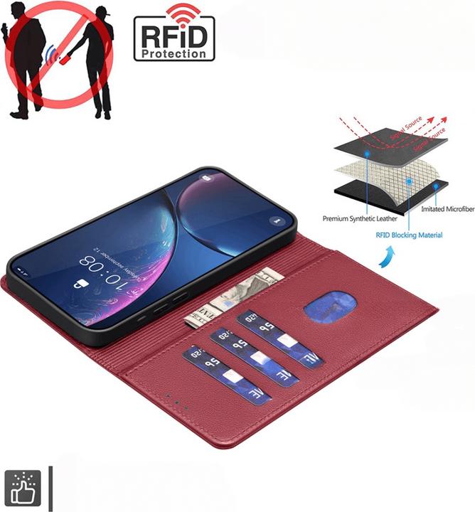 Actual product image Binfen Color Google Pixel 9a - BINFEN Leder Etui Hülle mit RFID Blocker (Google Pixel 9a)