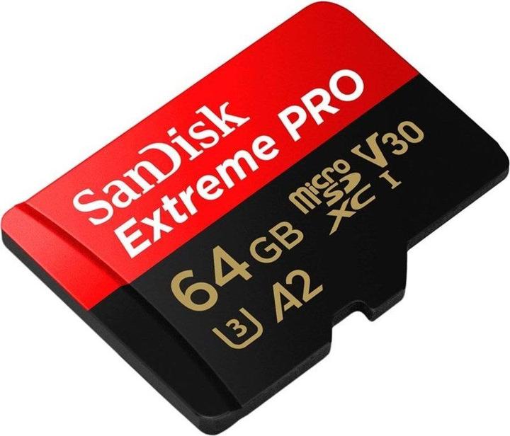 Immagine prodotto SanDisk Extreme Pro microSD A2 (64 GB, microSDXC, U3, UHS-I)