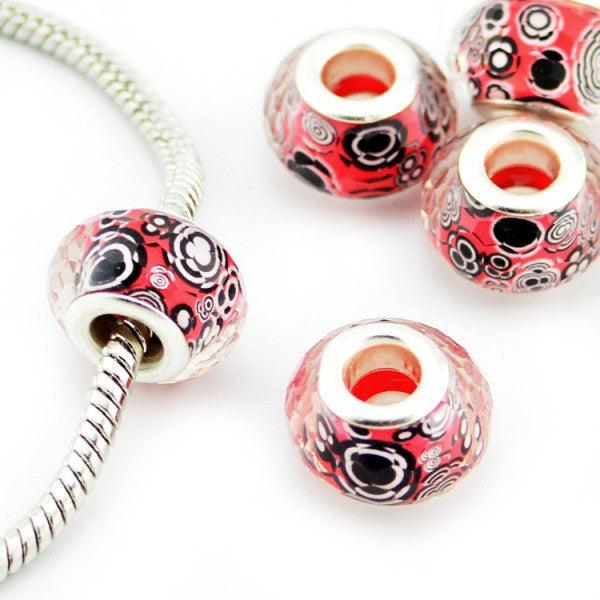 Image du produit Hermex Bead perle argentée 925 - Rose argenté (Argent 925, Verre acrylique)