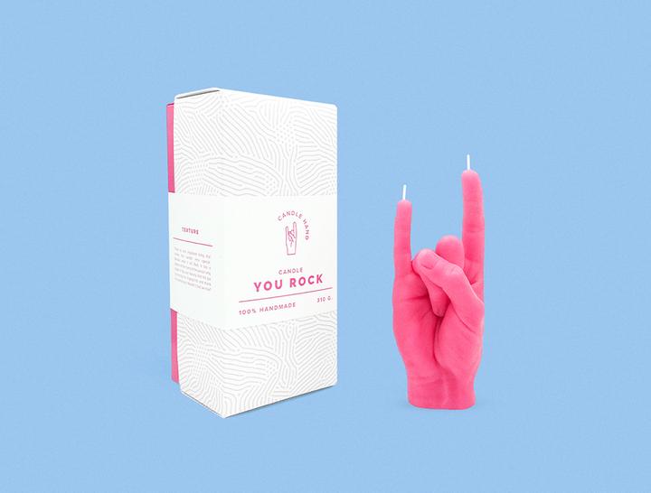 Actual product image Candle Hand You Rock (1 pcs.)