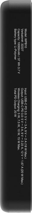 Immagine prodotto Verbatim Charge 'n' Go Essentials Power Bank Magnetic Wireless 10000mAh Black (10000 mAh, 20 W, 37 Wh)