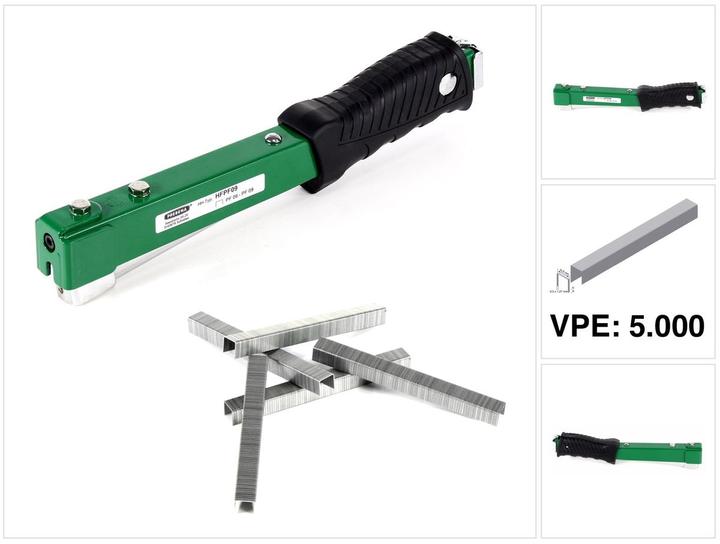 Produktbild Prebena HFPF09 Hefthammer für Heftklammern Type PF von 6 - 9 mm + PF09CNK Heftklammern Typ P