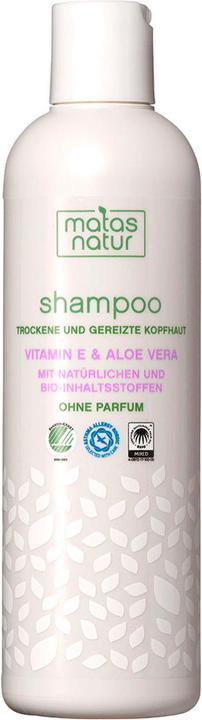 Matas Shampoo for dry and irritated scalp with organic aloe vera and vitamin E (400 ml, Liquid shampoo)