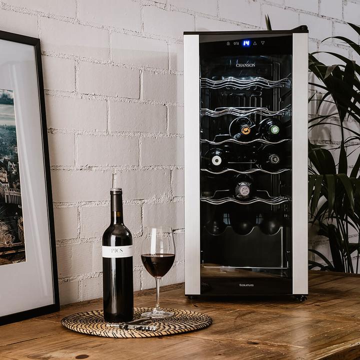 Produktbild Taurus Chanson 18 Thermoelektrische Weinkühler Freistehend Schwarz, Silber 18 Flasche(n)