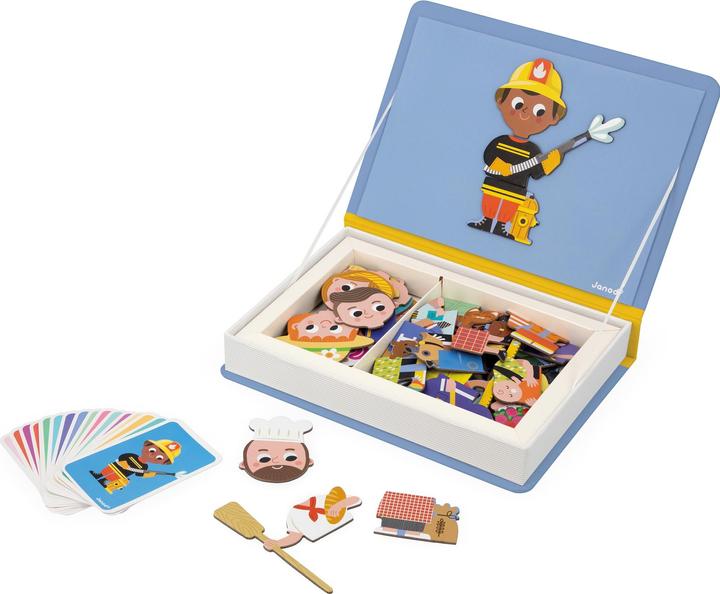 Janod Magnetibook - Beroepen (German, French, Italian, English)