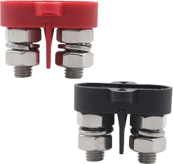 Immagine prodotto Offgridtec Perno terminale doppio / connessione a vite a 2 vie con piastra isolante rimovibile 2 x M10 (3/8")