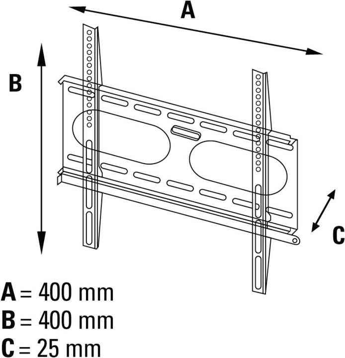 Image du produit Hama Support mural pour TV FIX Ultraslim (Mur, 56", 50 kg)
