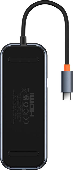 Actual product image Baseus AcmeJoy 4-Port Type-C HUB AdapterType-C to USB3.0*4Dark Grey (USB-C, 4 Ports)