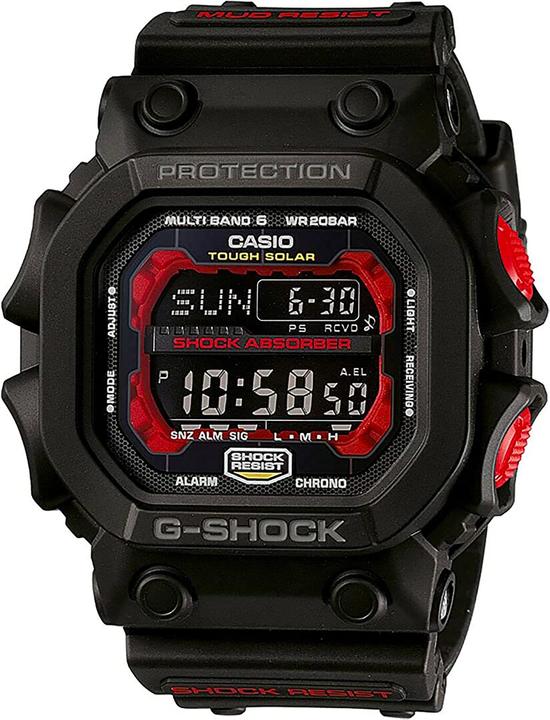 Casio G-Shock - GXW-56-1AER (Montre radio-pilotée, Montre de sport, Podomètre, Lunette tournante à gauche, Coffret cadeau, Montre avec pierre précieuse, Montre numérique, Horloge à phases de la lune, Montre à gousset, Chronomètre, 54 mm)