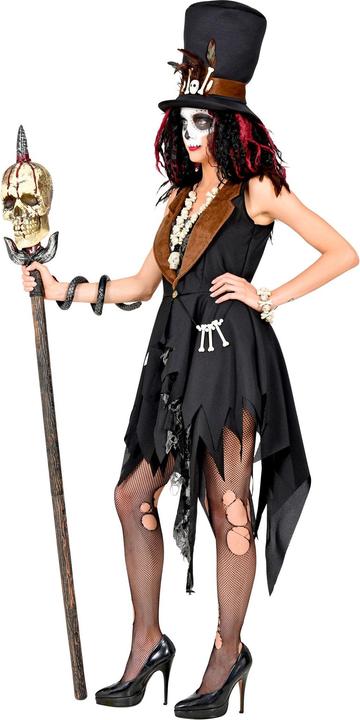 Image du produit Widmann Costume de prêtre vaudou femme robe et chapeau (XS)