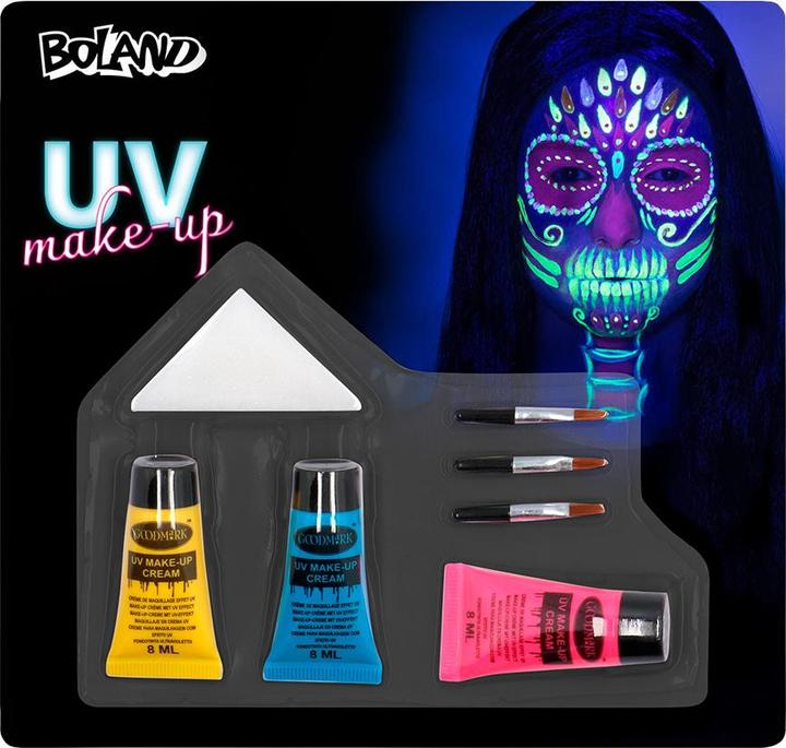 Produktbild Boland Schminkset Bright Skull:UV Leuchtfarben