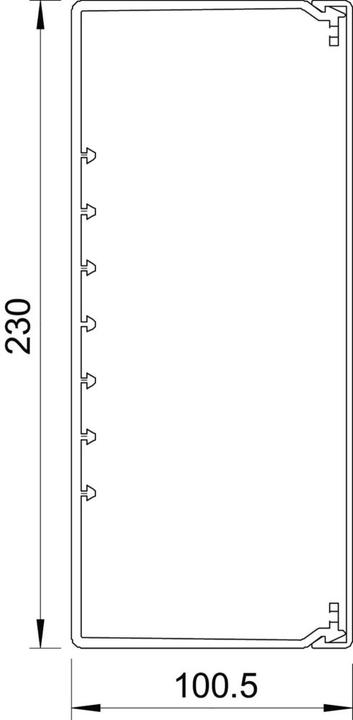 Actual product image OBO Bettermann OBO wall and ceiling trunking WDK cream white (Cable hole, 200 cm)